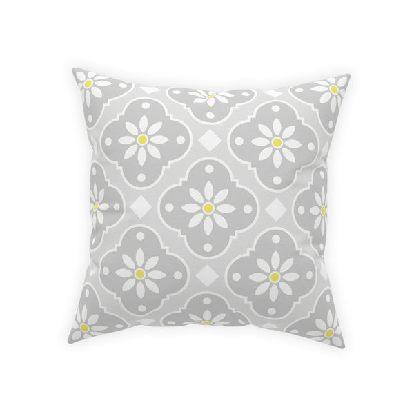 Daisy Deco in Grays Broadcloth Pillow 4 Sizes Square and 1 Lumbar Size, Home Decor, Pillows
