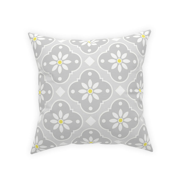 Daisy Deco in Grays Broadcloth Pillow 4 Sizes Square and 1 Lumbar Size, Home Decor, Pillows