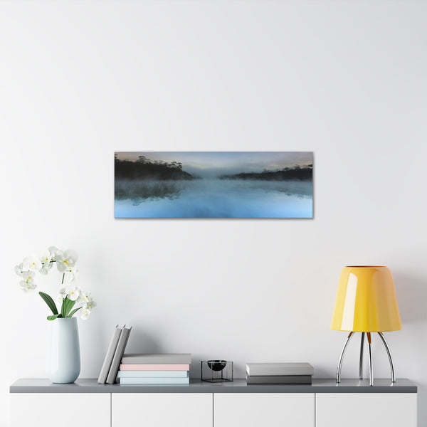 Lake Forest Water Reflection Canvas Wall Art Gallery Wrap 36" x 12"
