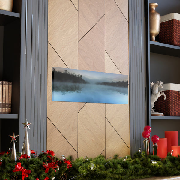 Lake Forest Water Reflection Canvas Wall Art Gallery Wrap 36" x 12"