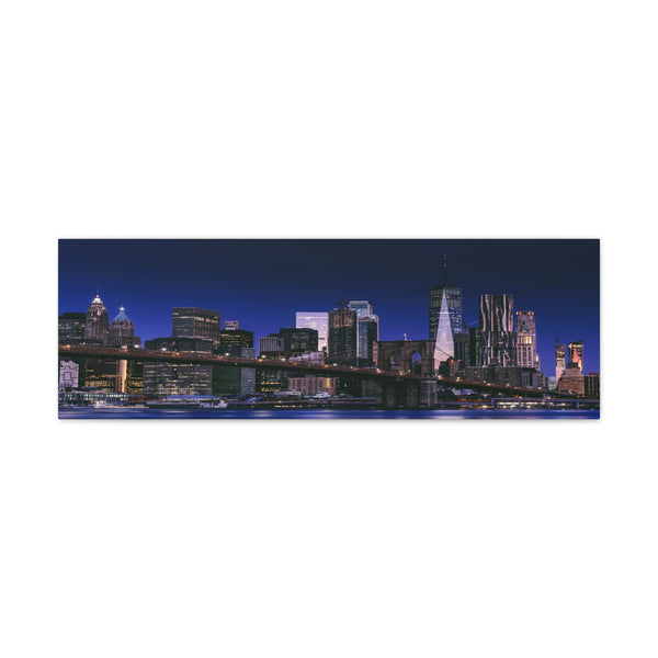 New York City Brooklyn Bridge Canvas Wall Art Gallery Wrap 36" x 12"