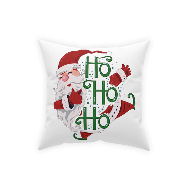 Ho Ho Ho Santa on White Broadcloth Pillow 4 Sizes Square and 1 Lumbar Size, Home Decor, Pillows