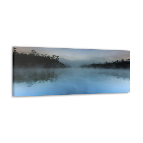 Lake Forest Water Reflection Canvas Wall Art Gallery Wrap 36" x 12"