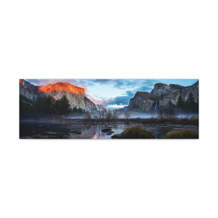 Lake Forest Water Reflection Canvas Wall Art Gallery Wrap 36" x 12"