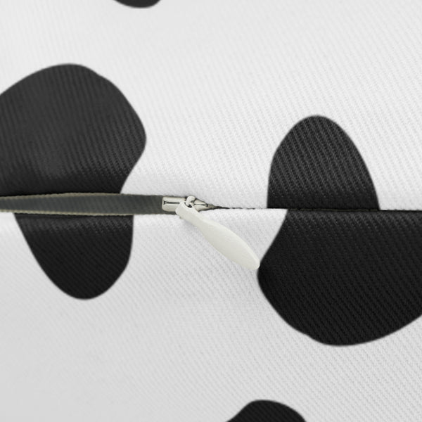 Black And White Cow Print Spun Polyester Lumbar Pillow 20 x 14, Home Decor, Throw Pillow