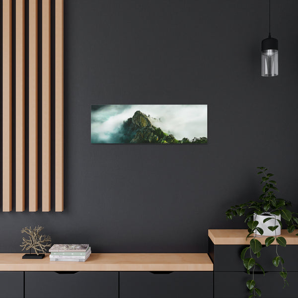 Rugged Misty Mountain Canvas Wall Art Gallery Wrap 36" x 12"