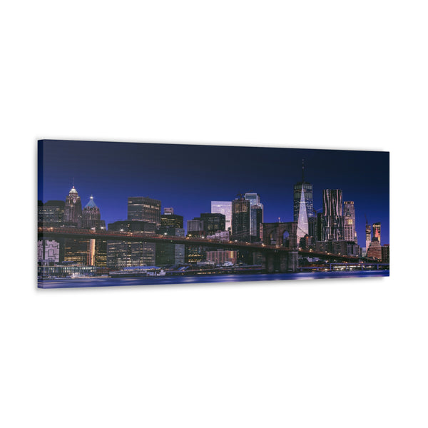 New York City Brooklyn Bridge Canvas Wall Art Gallery Wrap 36" x 12"