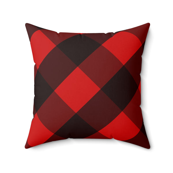 Copy of Gingham Green And White Check Spun Polyester Square Pillow in 4 Sizes, Home Decor, Throw Pillow