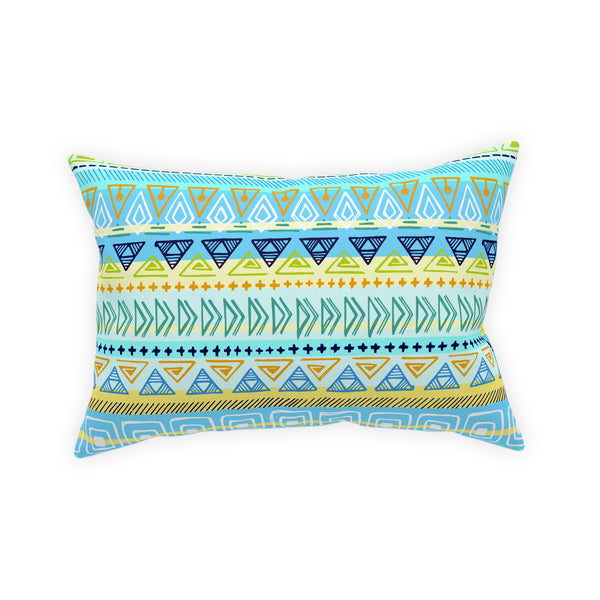 Hip Print Original Turquoise Yellow Blue Broadcloth Pillow 4 Sizes Square and 1 Lumbar Size, Home Decor, Pillows