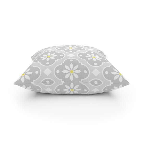 Daisy Deco in Grays Broadcloth Pillow 4 Sizes Square and 1 Lumbar Size, Home Decor, Pillows