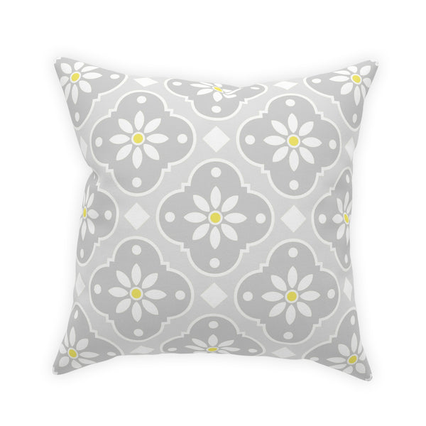 Daisy Deco in Grays Broadcloth Pillow 4 Sizes Square and 1 Lumbar Size, Home Decor, Pillows
