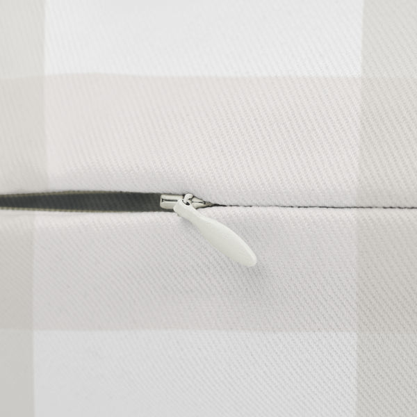 Gingham Cream And White Check Spun Polyester Lumbar Pillow 20 x 14, Home Decor, Throw Pillow