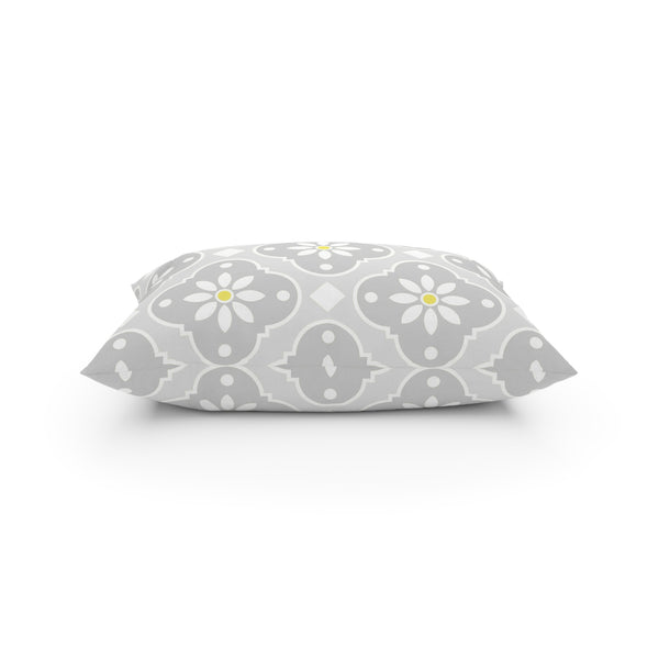 Daisy Deco in Grays Broadcloth Pillow 4 Sizes Square and 1 Lumbar Size, Home Decor, Pillows