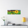 Sunflower in Field Canvas Wall Art Gallery Wrap 36