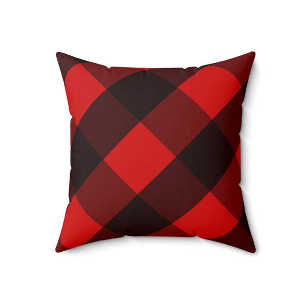 Copy of Gingham Green And White Check Spun Polyester Square Pillow in 4 Sizes, Home Decor, Throw Pillow