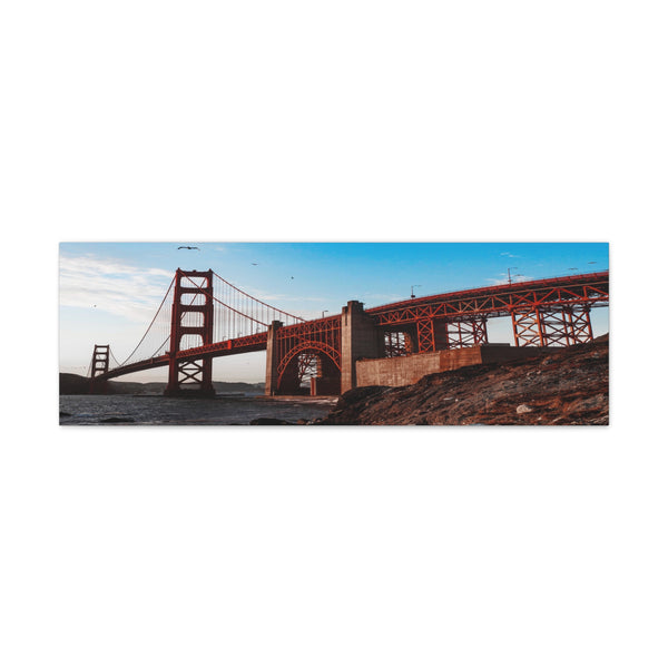 Golden Gate Bridge Canvas Wall Art Gallery Wrap 36" x 12"