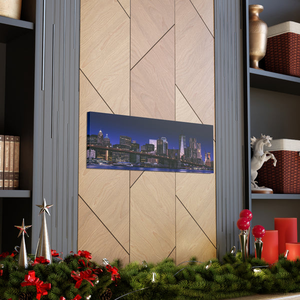 New York City Brooklyn Bridge Canvas Wall Art Gallery Wrap 36" x 12"