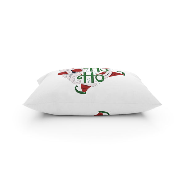 Ho Ho Ho Santa on White Broadcloth Pillow 4 Sizes Square and 1 Lumbar Size, Home Decor, Pillows