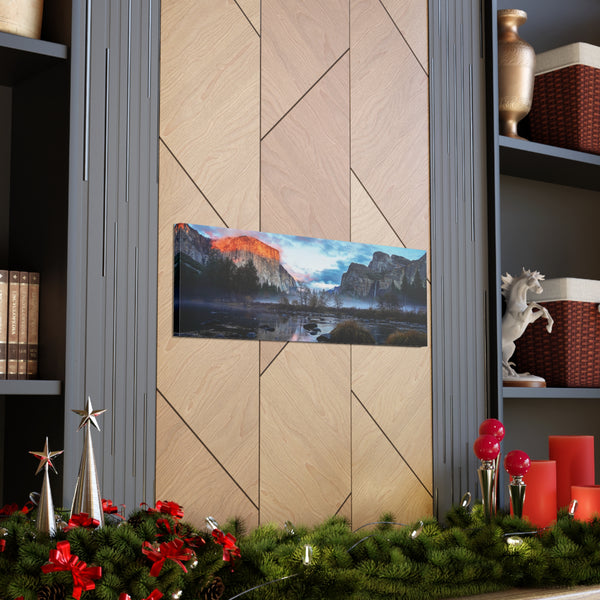 Yosemite El Capitan Misty Canvas Wall Art Gallery Wrap 36" x 12"