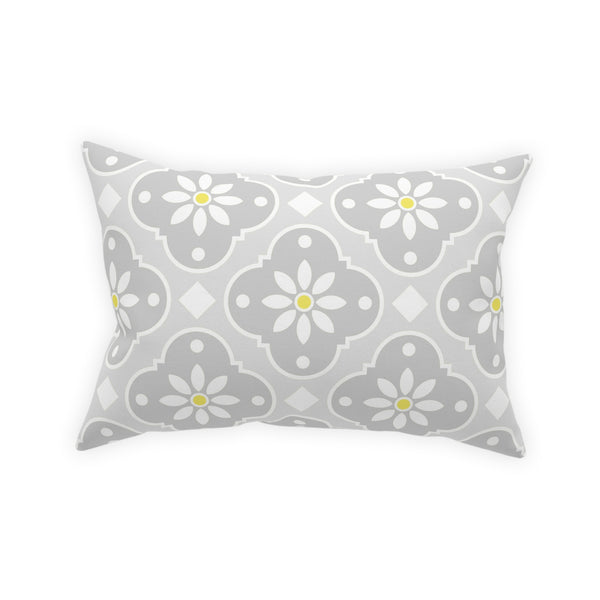 Daisy Deco in Grays Broadcloth Pillow 4 Sizes Square and 1 Lumbar Size, Home Decor, Pillows