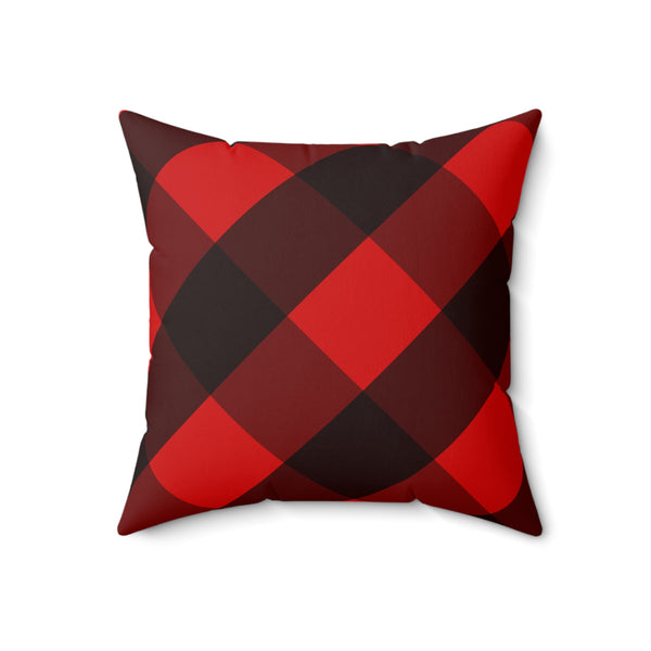 Copy of Gingham Green And White Check Spun Polyester Square Pillow in 4 Sizes, Home Decor, Throw Pillow