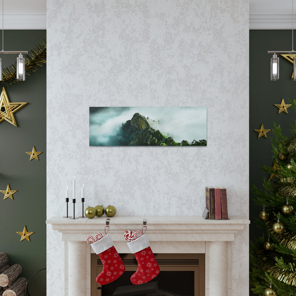 Rugged Misty Mountain Canvas Wall Art Gallery Wrap 36" x 12"