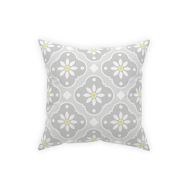 Daisy Deco in Grays Broadcloth Pillow 4 Sizes Square and 1 Lumbar Size, Home Decor, Pillows