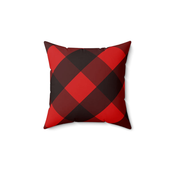 Copy of Gingham Green And White Check Spun Polyester Square Pillow in 4 Sizes, Home Decor, Throw Pillow