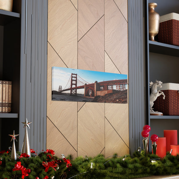 Golden Gate Bridge Canvas Wall Art Gallery Wrap 36" x 12"