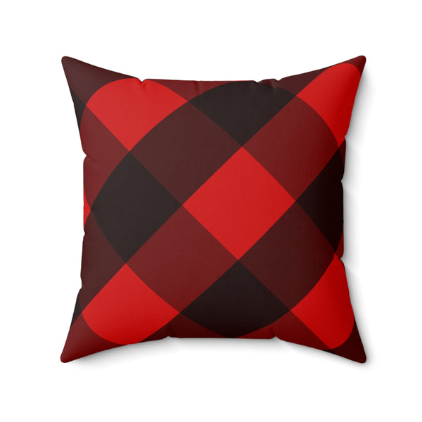 Copy of Gingham Green And White Check Spun Polyester Square Pillow in 4 Sizes, Home Decor, Throw Pillow