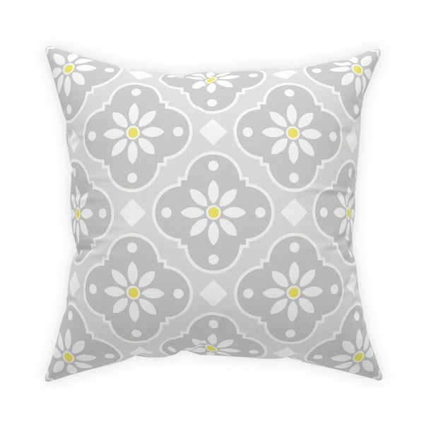 Daisy Deco in Grays Broadcloth Pillow 4 Sizes Square and 1 Lumbar Size, Home Decor, Pillows