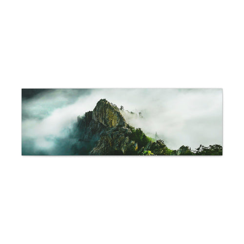 Rugged Misty Mountain Canvas Wall Art Gallery Wrap 36" x 12"