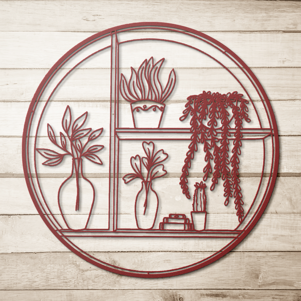 Circle_Shelf_With_Different_Plants_Desig_Red_Simple_Wood_BKGD_Mockup.png