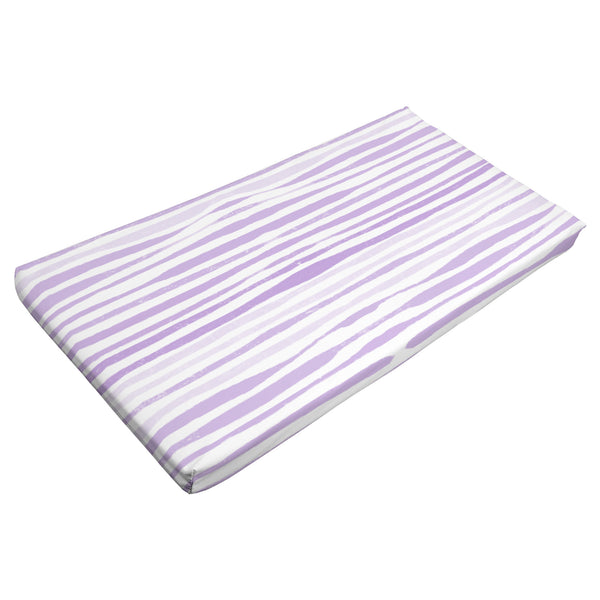 Faded Purple Stripes Comfy Pet Crate Mat, 1.5 Inch Thick, 3 Sizes