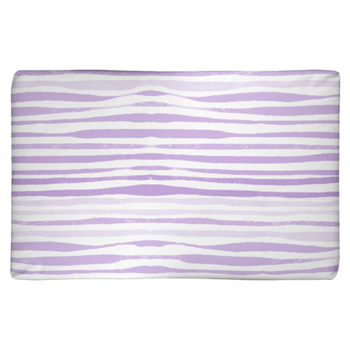 Faded Purple Stripes Comfy Pet Crate Mat, 1.5 Inch Thick, 3 Sizes