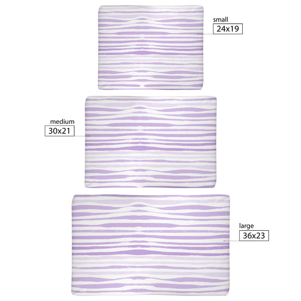 Faded Purple Stripes Comfy Pet Crate Mat, 1.5 Inch Thick, 3 Sizes
