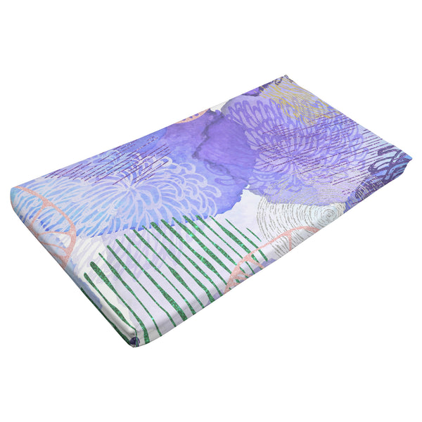 Fun Abstract Periwinkle Blue Comfy Pet Crate Mat 1.5 inch Thick, 3 Sizes