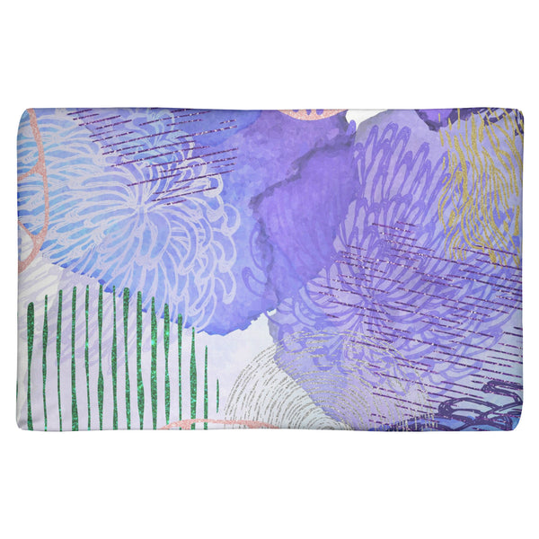 Fun Abstract Periwinkle Blue Comfy Pet Crate Mat 1.5 inch Thick, 3 Sizes