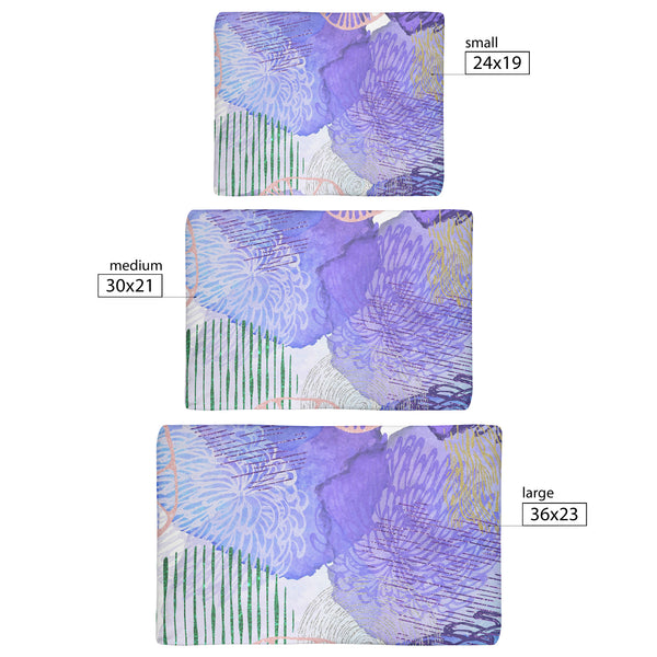 Fun Abstract Periwinkle Blue Comfy Pet Crate Mat 1.5 inch Thick, 3 Sizes