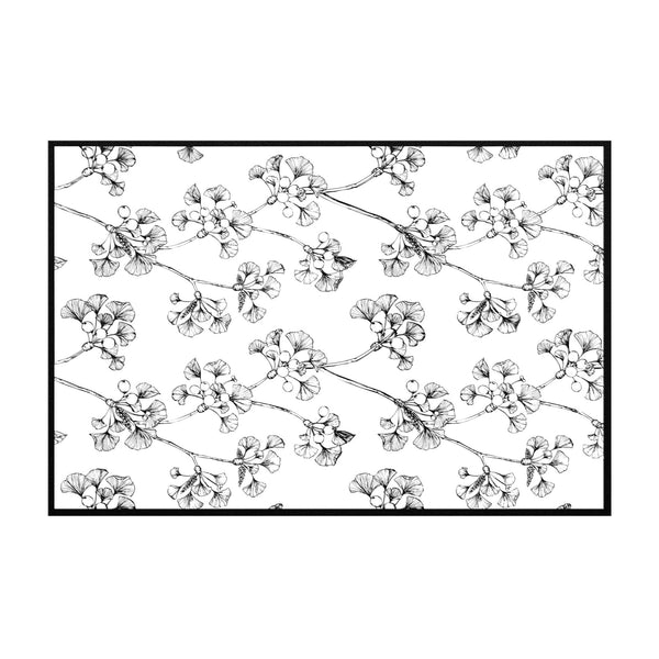 Gingko Leaves Pattern Die-Cut Metal Signs