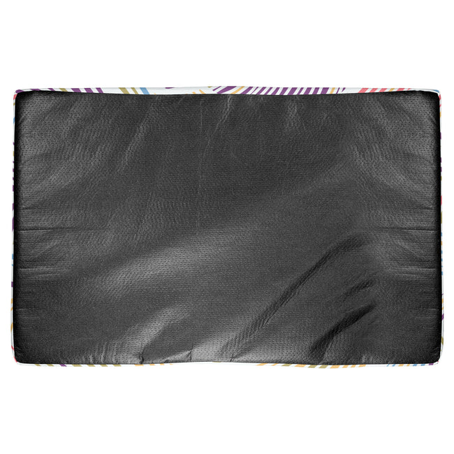 Modern Organic Multicolor Stripe Comfy Pet Crate Mat, 1.5 Inch Thick, 3 Sizes
