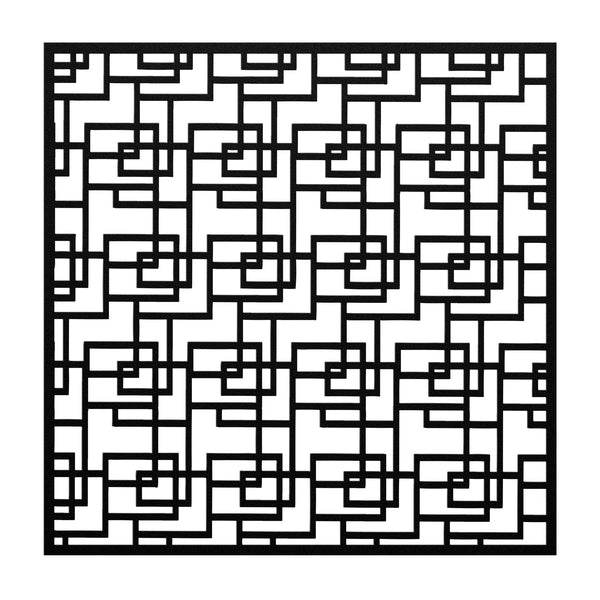 Rectangles and Squares Mid-Century Modern metal sign, multiple sizes and colors