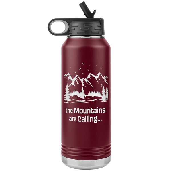 The Mountains Are Calling 32oz Stainless Steel Double Wall Vacuum Insulated Water Bottle