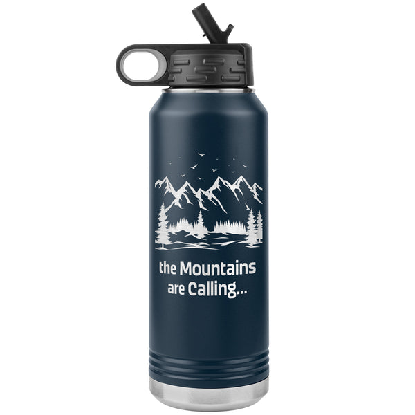 The Mountains Are Calling 32oz Stainless Steel Double Wall Vacuum Insulated Water Bottle