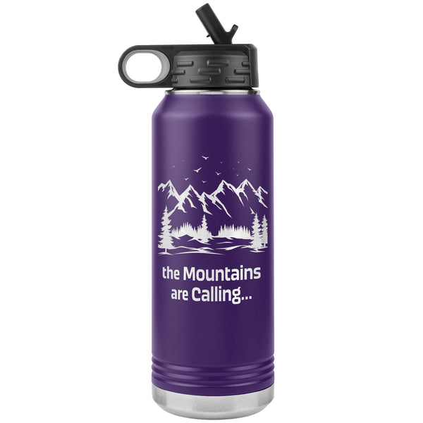 The Mountains Are Calling 32oz Stainless Steel Double Wall Vacuum Insulated Water Bottle