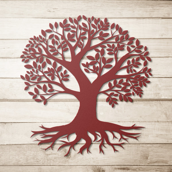 Tree Of Life Custom Metal Sign Powder Coated Steel 5 Colors