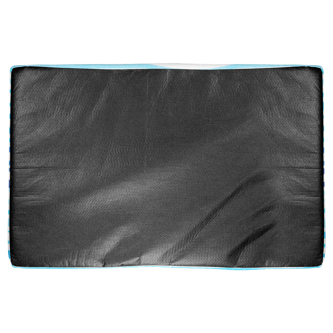 Faded Blue Stripe Comfy Pet Crate Mat, 1.5 Inch Thick, 3 Sizes