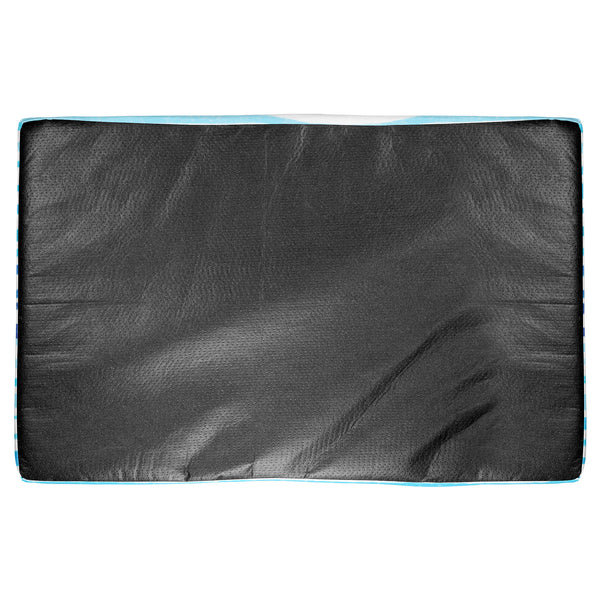 Faded Blue Stripe Comfy Pet Crate Mat, 1.5 Inch Thick, 3 Sizes