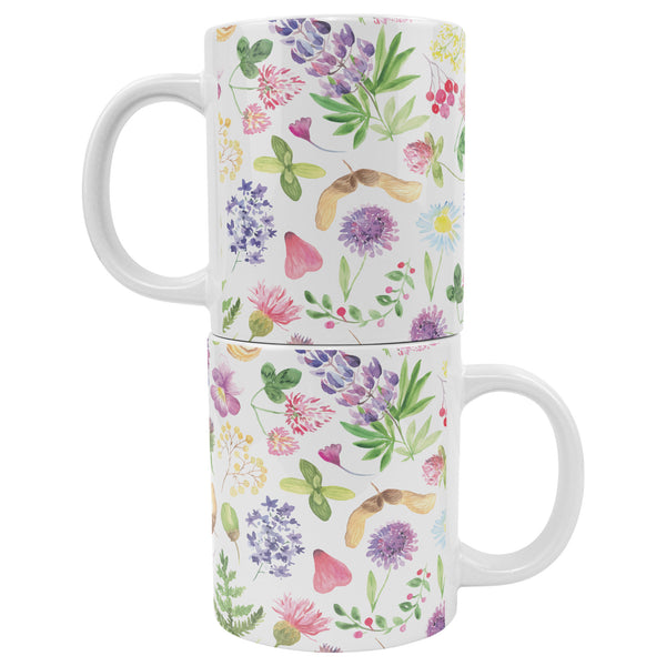 Botanical Floral Watercolor 20 ozJumbo Ceramic mug