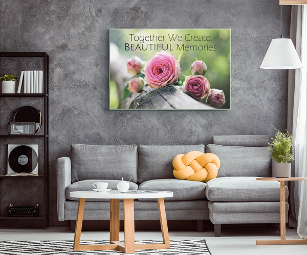 Together We Create Beautiful Memories Canvas Wall Art in 5 Sizes - Mind Body Spirit